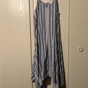 Time and Tru Navy and White Patterned Dress